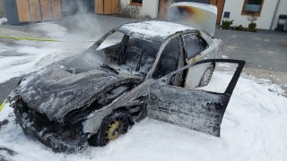  Pożar samochodu osobowego w Kępnie na ul. Kokocińskiego