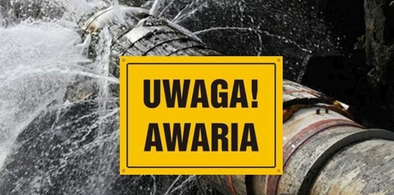  UWAGA: Poważne uszkodzenie sieci wodociągowej
