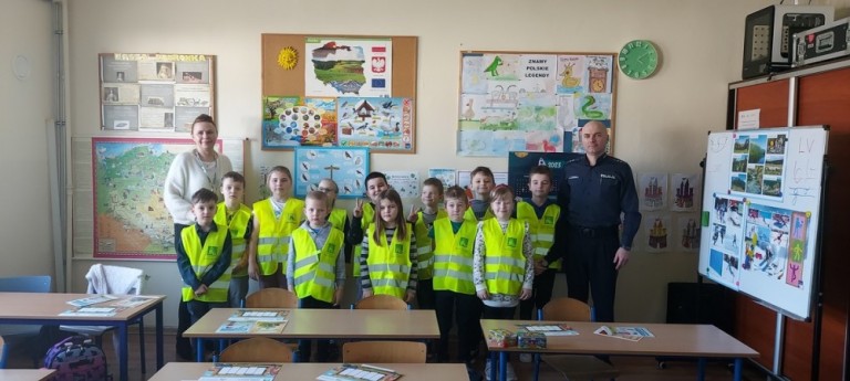  Wspólna kampania KRUS oraz Policji w szkołach powiatu wieruszowskiego 