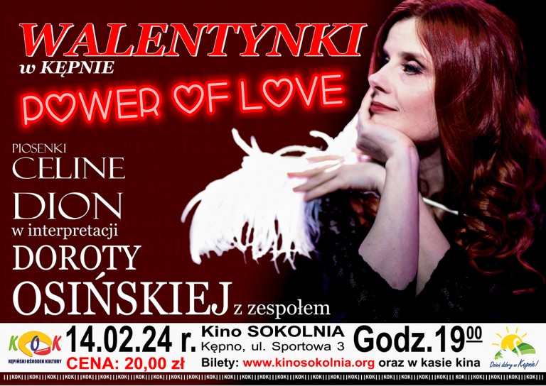  Dorota Osińska w repertuarze Celine Dion na Walentynki w Kinie Sokolnia!