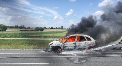  Pożar samochodu na S8