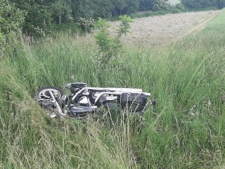  Wypadek motocyklisty. 13-letni pasażer trafił do szpitala