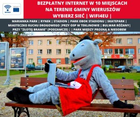  Bezpłatny internet w 10 punktach na terenie Wieruszowa 