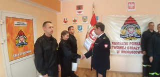  Nowi funkcjonariusze w szeregach KP PSP w Wieruszowie 