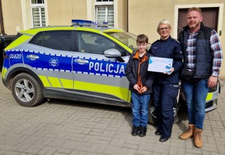  10-letni Adam „wizytował” Komendę Powiatową Policji 